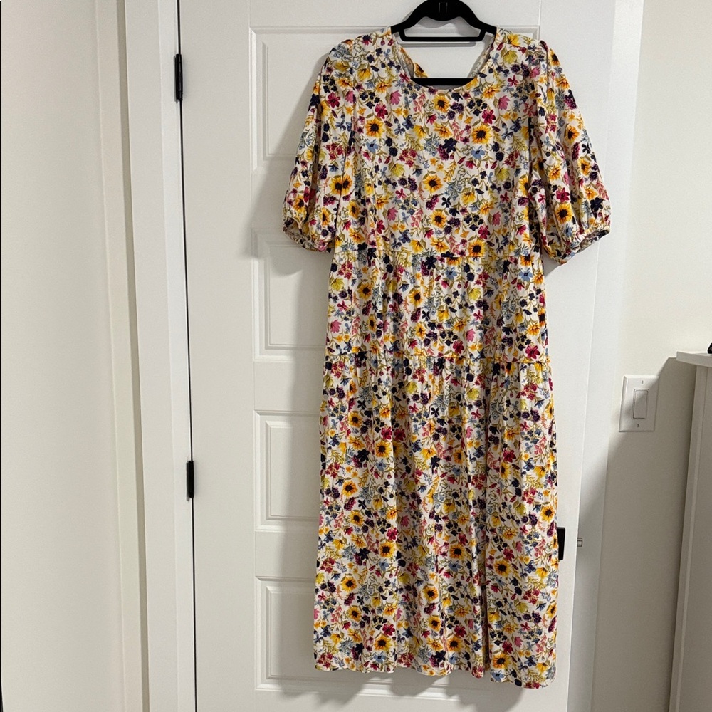 Old Navy Multicolor Floral Long Sleeve Dress